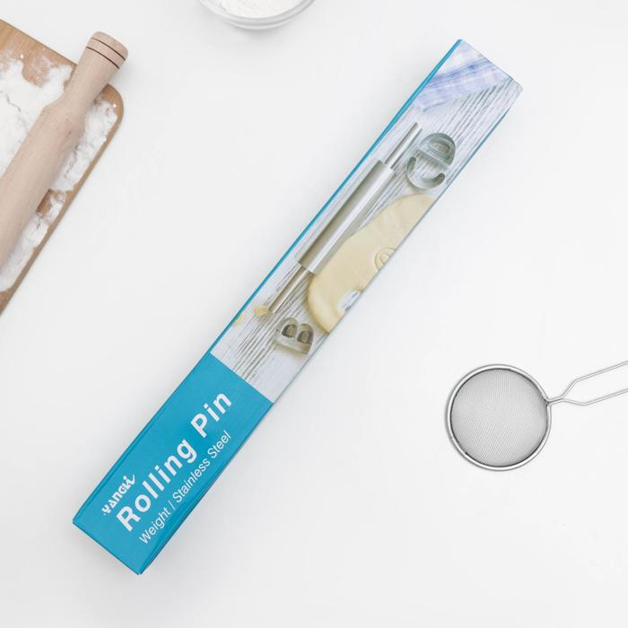 Скалка «Самый смак», металл, 47 см, рабочая часть 25 см Скалка «Самый смак», металл, 47 см, рабочая часть 25 см