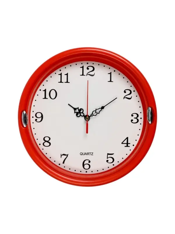 Часы настенные интерьерные &laquo;Соломон&raquo;, плавный ход, d=23 см, красные