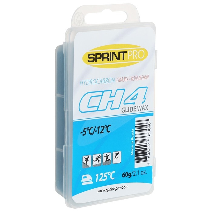 Мазь для скольжения SPRINT PRO, CH4 Blue, от -5 до -12°C, 60 г Мазь для скольжения SPRINT PRO, CH4 Blue, от -5 до -12°C, 60 г