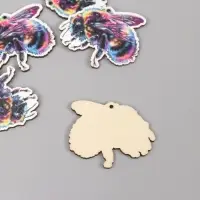 Декор для творчества дерево "Цветная пчела" 3,3х3,9х0,3 см Декор для творчества дерево "Цветная пчела" 3,3х3,9х0,3 см