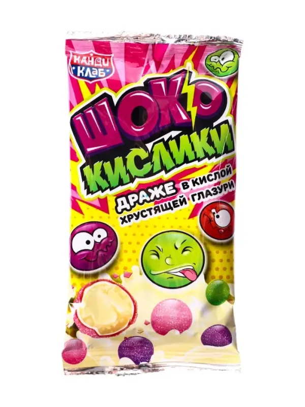 Драже в кислой хрустящей глазури «ШокоКислики», 10 г Драже в кислой хрустящей глазури «ШокоКислики», 10 г