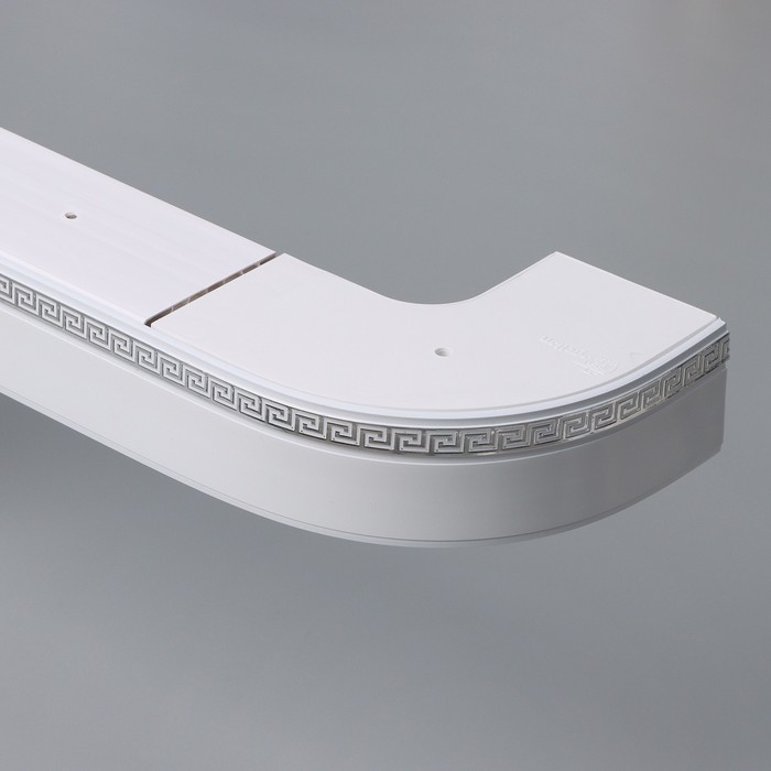 Карниз двухрядный, «Ультракомпакт. Лабиринт», 200 см, с декоративной планкой, цвет белый Карниз двухрядный, «Ультракомпакт. Лабиринт», 200 см, с декоративной планкой, цвет белый