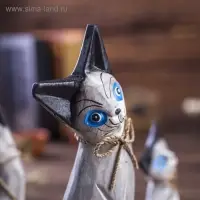 Сувенирный набор дерево "Кошечки с черным хвостиком" (20,15,12) 4х13х20 см