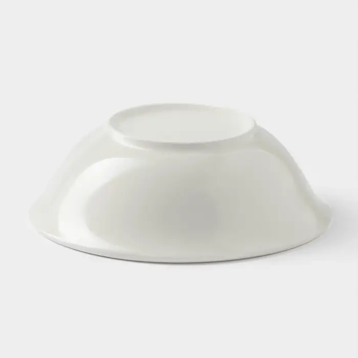 Тарелка глубокая Доляна White Label, 950 мл, d=20 см, фарфор, белая
