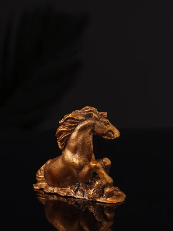 Фигура "Лошадь лежит" 8х6х3 см, бронза