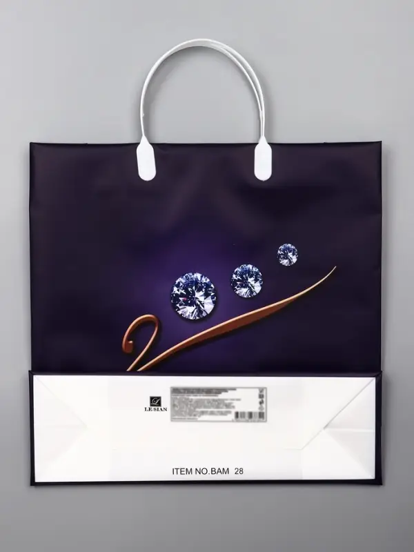 Пакет, мягкий пластик, синий, 29&times;30 см, 100 мкм