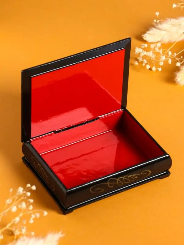 Шкатулка «Лошадь с жеребёнком», 10×14 см, лаковая миниатюра