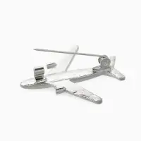 Брошь &laquo;Самолёт&raquo;, цвет серебро