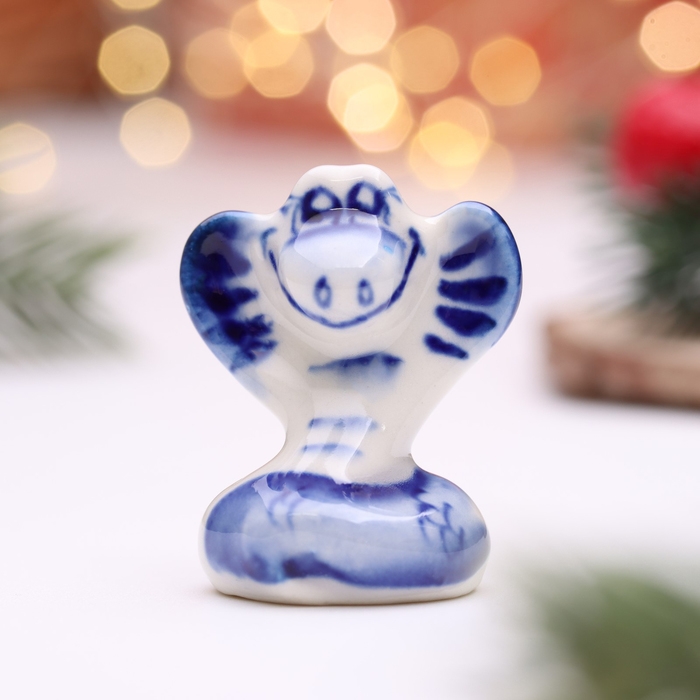 Сувенир Сувенир "Змея Гоша", гжель