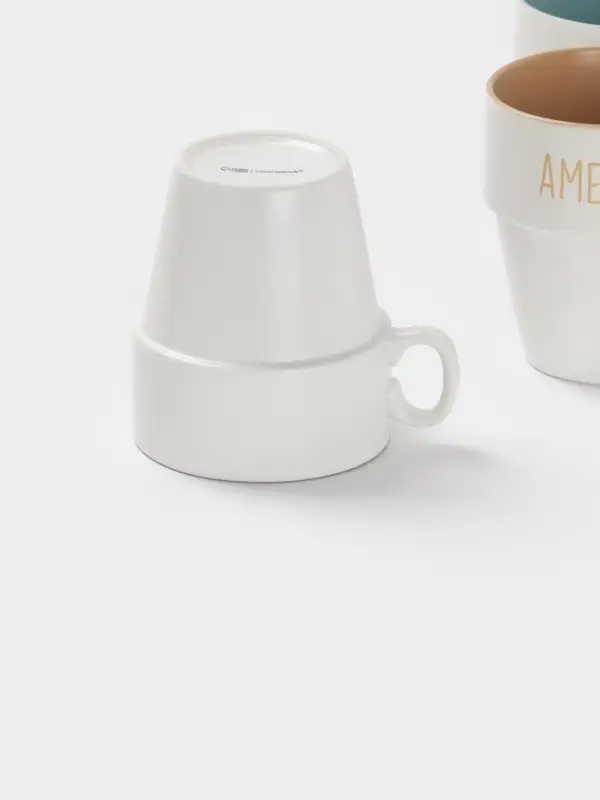 Набор кружек Доляна &laquo;Кофейная карта&raquo;, 4 шт., 315 мл, 11&times;8.5&times;10 см, фарфор, белый