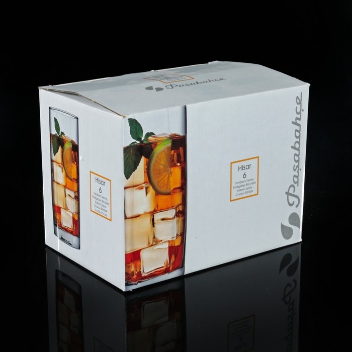 Набор высоких стеклянных стаканов Hisar, 330 мл, 6 шт Набор высоких стеклянных стаканов Hisar, 330 мл, 6 шт