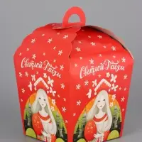 Коробка подарочная пасхальная «Красна девица», 17×17×26 см Коробка подарочная пасхальная «Красна девица», 17×17×26 см