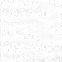 Салфетки бумажные 1сл 22х22см с тиснением белые целлюлоза 100шт/уп_Спб