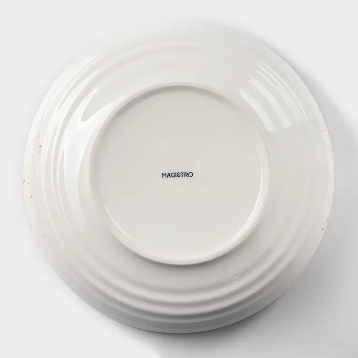 Тарелка глубокая Magistro &laquo;Церера&raquo;, 1.1 л, d=22 см, фарфор, белая