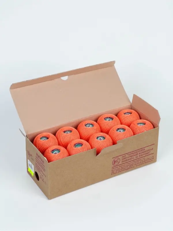 Нитки вязальные "Ирис" 150м/25г 100% мерсеризованный хлопок (0802)