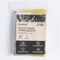 Термоодеяло maclay, 130&times;210 см, золотистое, серебристое
