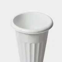 Ваза для цветов, 5 л, d=21 см, h=47 см, пластиковая, белая