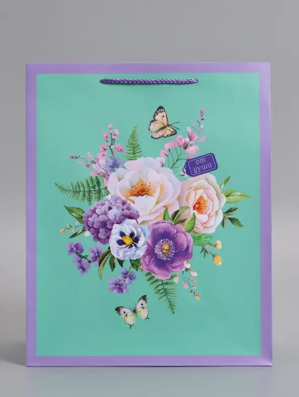 Пакет подарочный ламинированный &laquo;От души&raquo;, 26&times;12&times;32 см
