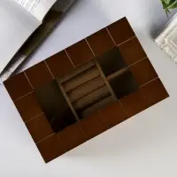 Шкатулка для украшений &laquo;Клетка&raquo;, дерево, коричневая, 13.8&times;16.5&times;24 см