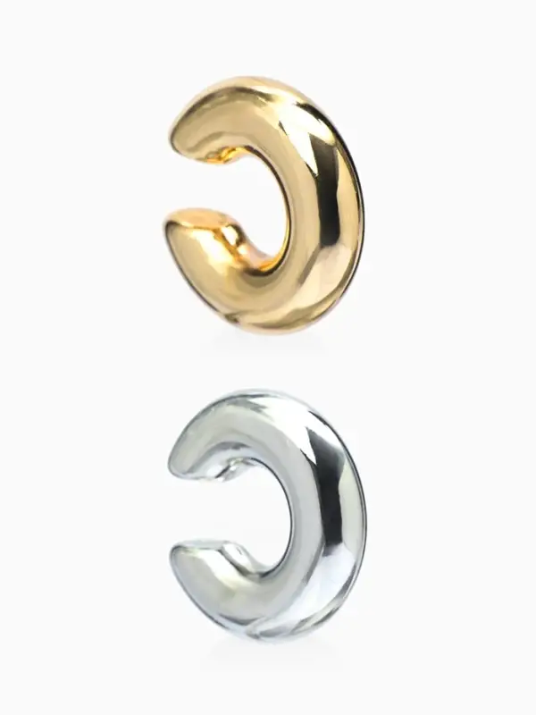 Серьги каффы &laquo;Кольца&raquo;, 2 шт. цвет серебряно-золотой