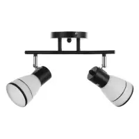 Спот потолочный &laquo;Айрис&raquo;, 2хЕ14, 40 Вт, черный, 38&times;18&times;22 см
