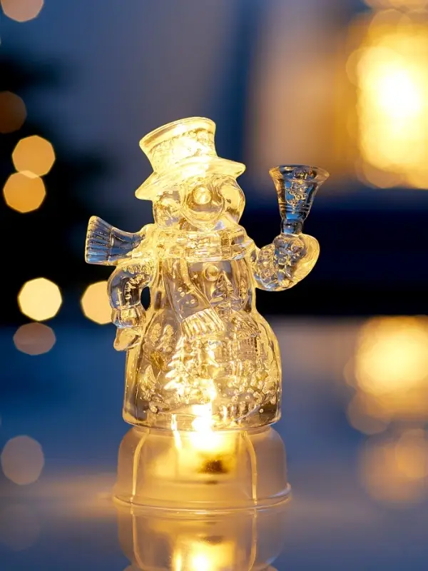 Световая фигура  Световая фигура "Снеговик", 13 см, 1 LED, LR44x3, Т/БЕЛЫЙ