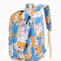 Рюкзак школьный &laquo;Зайки&raquo;, с пеналом, 29&times;12&times;41 см, разноцветный