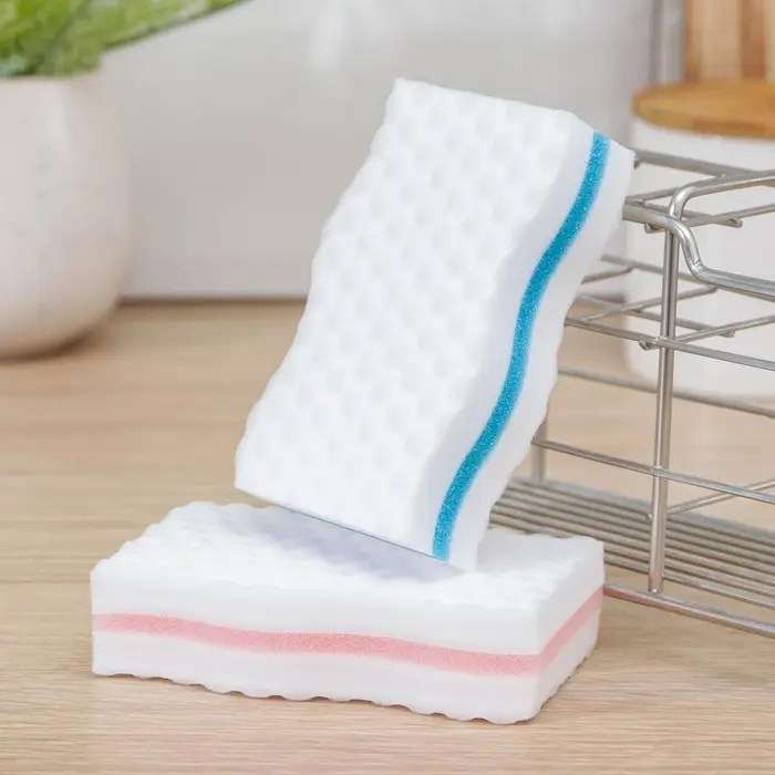 Губка меламиновая для удаления пятен, с поролоновым слоем, 10×6×2.5 см, МИКС Губка меламиновая для удаления пятен, с поролоновым слоем, 10×6×2.5 см, МИКС