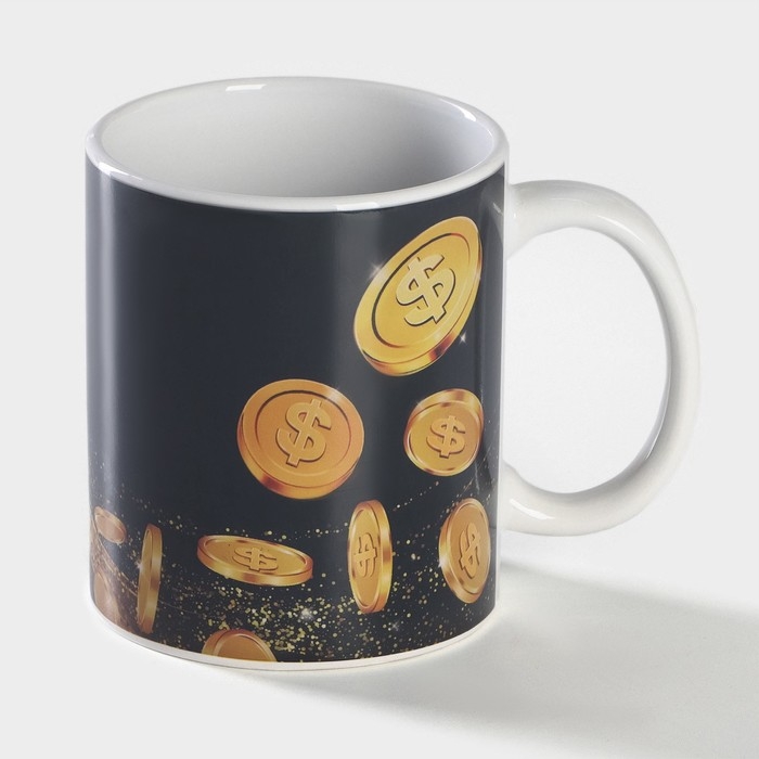 Кружка-хамелеон керамическая Доляна «Кран», 350 мл, цвет чёрный Кружка-хамелеон керамическая Доляна «Кран», 350 мл, цвет чёрный