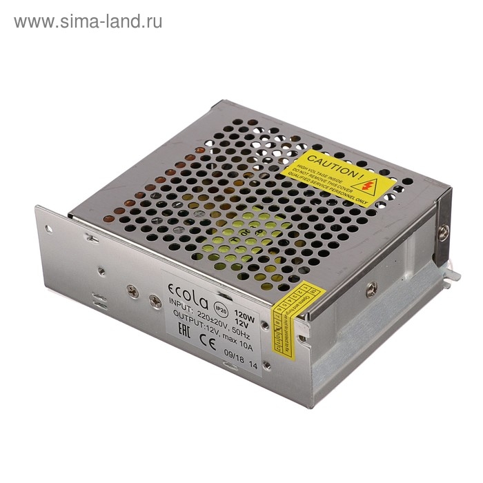 Блок питания Ecola для светодиодной ленты 12 В, 120 Вт, IP20 Блок питания Ecola для светодиодной ленты 12 В, 120 Вт, IP20