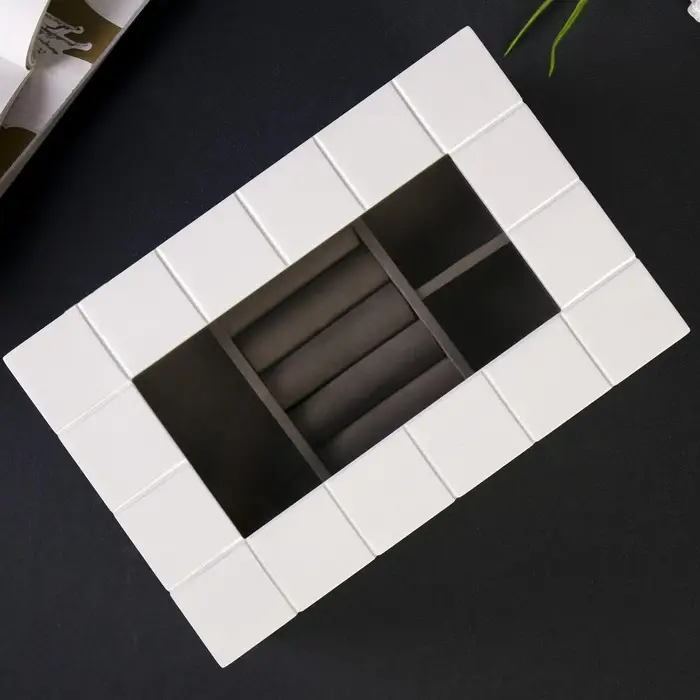 Шкатулка для украшений &laquo;Клетка&raquo;, дерево, белая, 13.8&times;16.5&times;24 см