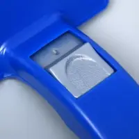 Пуходёрка, 10&times;15 см, с самоочисткой, пластик, синяя