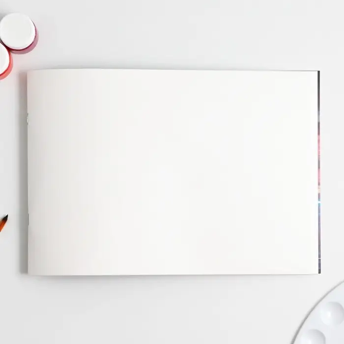 Альбом для рисования А4 12 листов на скрепке &laquo;Краски&raquo; обложка 160 г/м&sup2;, бумага 100 г/м&sup2;.