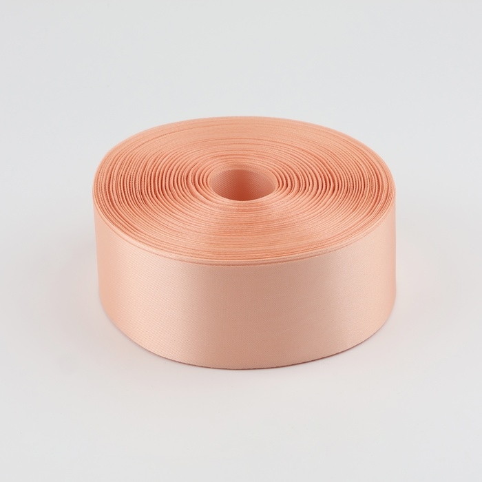 Лента атласная, 50 мм × 100 ± 5 м, цвет пудра Лента атласная, 50 мм × 100 ± 5 м, цвет пудра