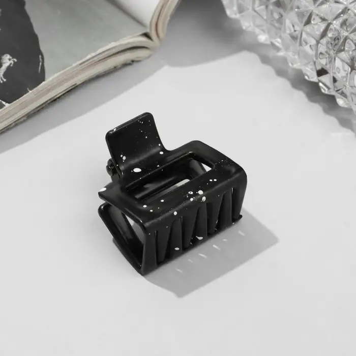 Крабик для волос «Флоранс», 3 см, чёрный белый МИКС Крабик для волос «Флоранс», 3 см, чёрный белый МИКС