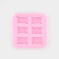 Молд для заливки Sweet, силикон, 6 ячеек, 6&times;1 см, розовый