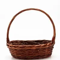 Корзина плетёная для хранения Numa, с ручкой, лоза, коричневая, набор 2 шт.