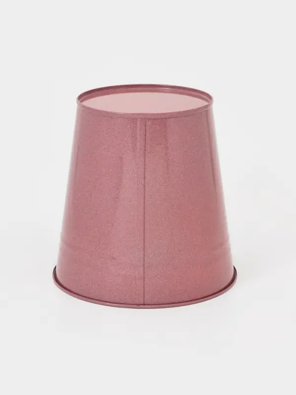 Вазон без ручек, 5 л, h=20.5 см, нержавеющая сталь, розовый