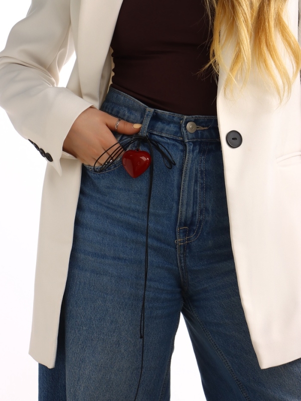 Портупея с кулоном «Сердечко», трансформер, бордовая, 150 см