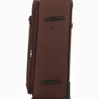 Чемодан на колёсах TEXTURA, кодовый замок, текстильный, с увеличением, 47&times;30&times;78 см, 28", коричневый