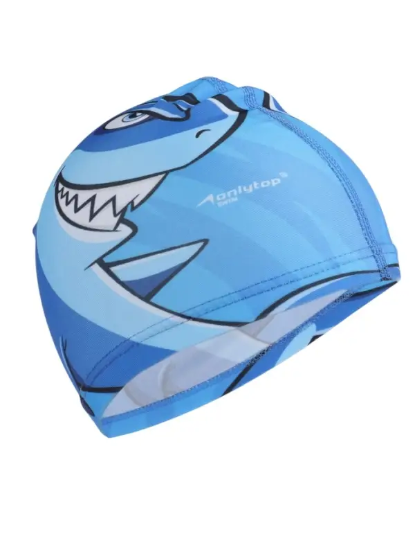 Шапочка для плавания детская ONLYTOP Swim &laquo;Акула&raquo;, тканевая, обхват 46-52 см, МИКС