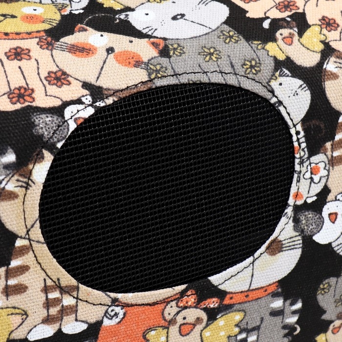 Сумка-переноска каркасная  Сумка-переноска каркасная "Кошки", размер M, 40 х 21 х 27 см