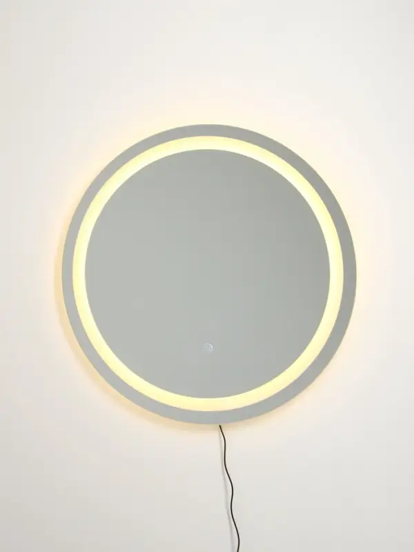 Зеркало интерьерное настенное, с подсветкой, с сенсорной кнопкой, 60&times;60 см