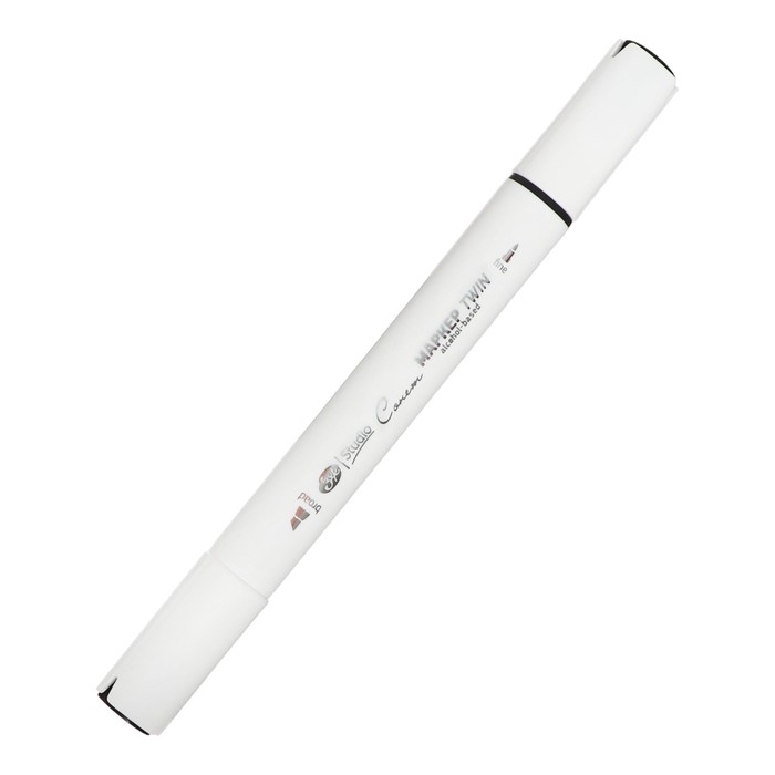 Маркер художественный, ЗХК  Маркер художественный, ЗХК "Сонет" TWIN, двусторонний: пулевидная/скошенная, спиртовая основа, чёрный, 164125-120