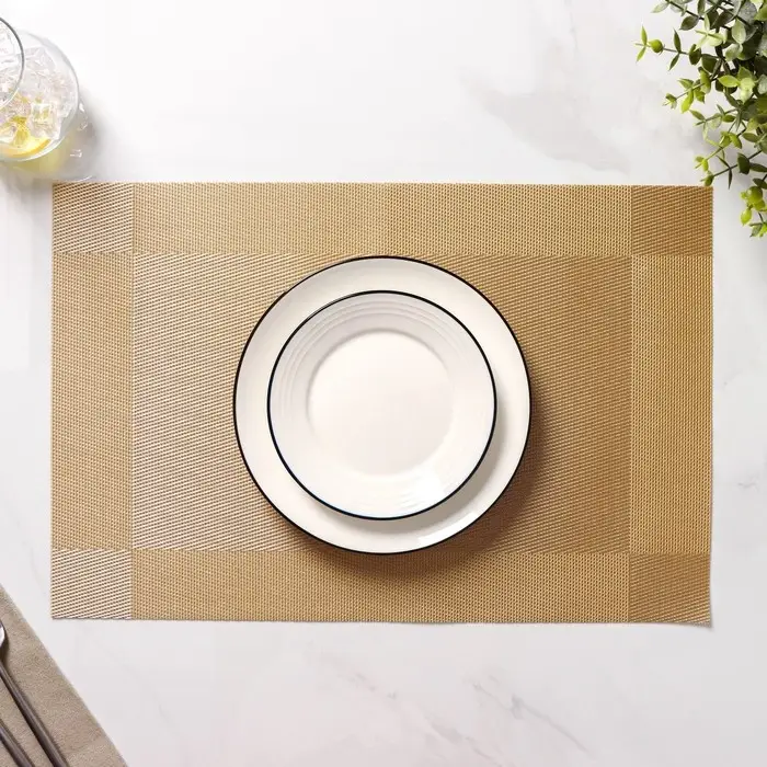 Салфетки сервировочные на стол Доляна &laquo;Шахматы&raquo;, 45&times;30 см, 4 шт., карамельные