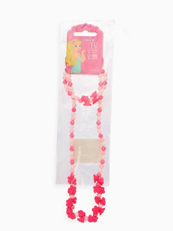 Набор детских украшений &laquo;Выбражулька. Цветы сирени&raquo;, 2 предмета: бусы, браслет d=6 см, розовый
