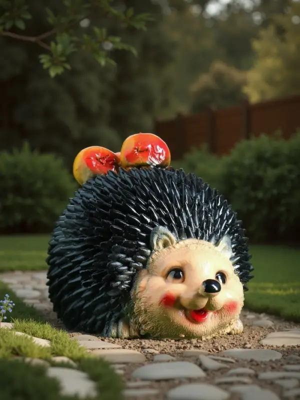 Садовая фигура из гипса &laquo;Еж с яблоками&raquo;, 14&times;19&times;16 см
