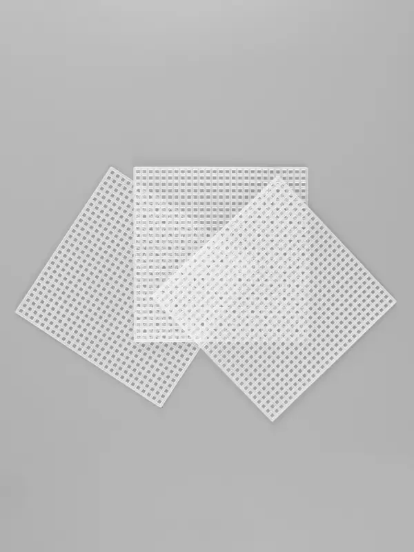 Канва для вышивания &laquo;Квадрат&raquo;, пластиковая, 10.5&times;10.5 см, 3 шт., белая