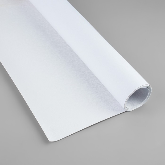 Искусственная кожа, с клеевой основой, 137 × 50 см, 0,5 мм, цвет белый Искусственная кожа, с клеевой основой, 137 × 50 см, 0,5 мм, цвет белый
