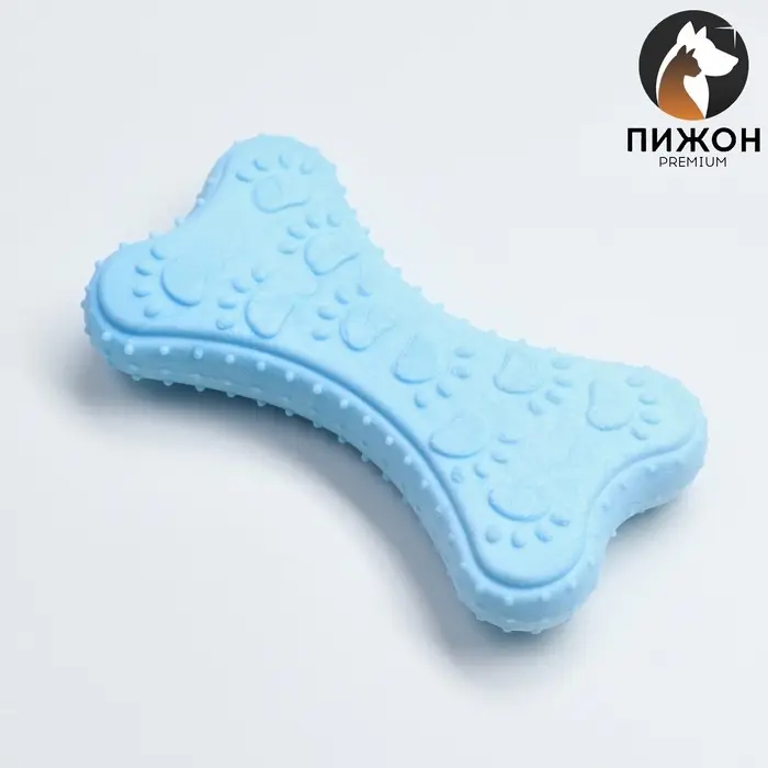 Плавающая игрушка для собак Пижон Premium &laquo;Лапки&raquo;, 10.5&times;5.5&times;2 см, вспененный TPR, голубая